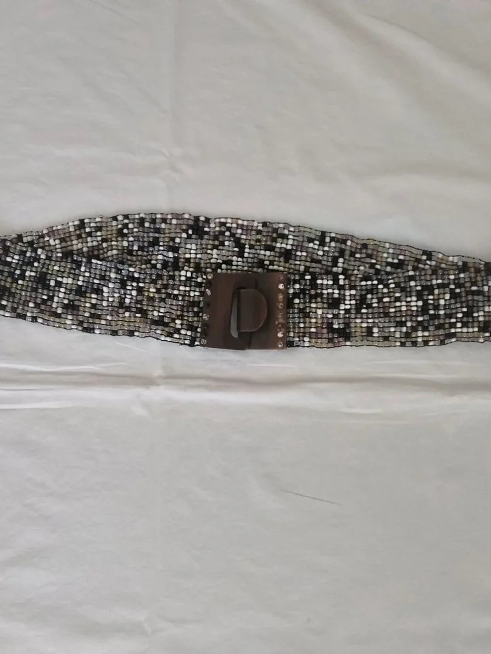bohemian-style wide stretch belt
